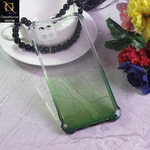 Samsung Galaxy A12 Cover - Green - Dual Gradient Semi Transparent Soft Case