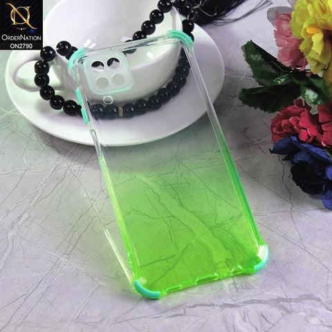 Samsung Galaxy A12 Cover - Light Green - Dual Gradient Semi Transparent Soft Case