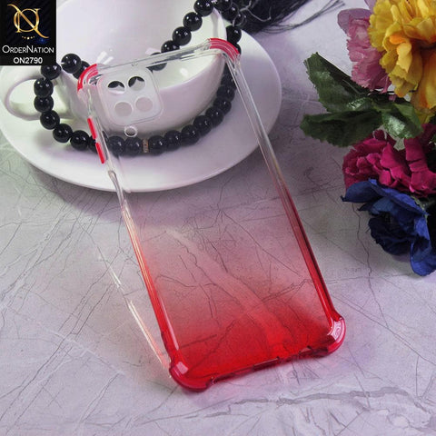 Samsung Galaxy A12 Cover - Red - Dual Gradient Semi Transparent Soft Case