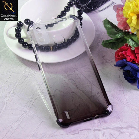 Tecno Spark 6 Go Cover - Black - Dual Gradient Semi Transparent Soft Case