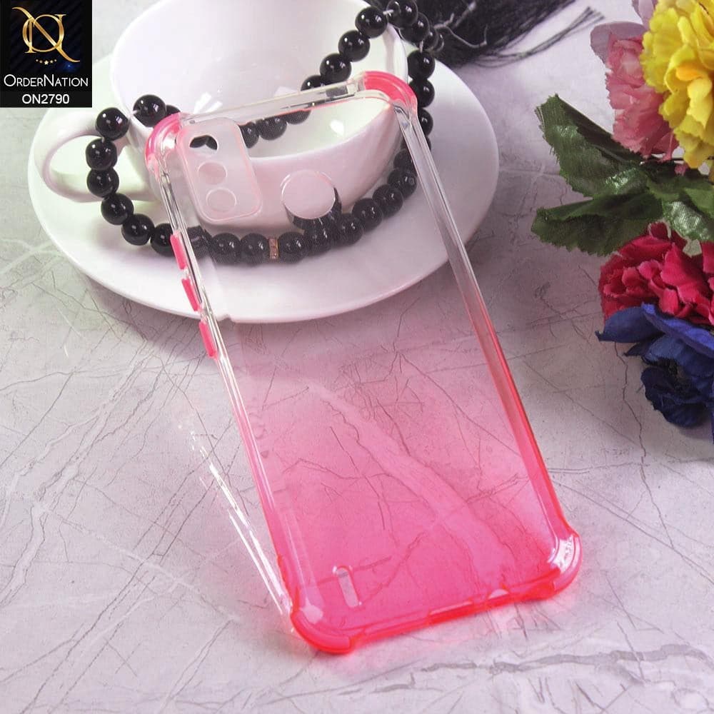 Tecno Spark 6 Go Cover - Dark Pink - Dual Gradient Semi Transparent Soft Case