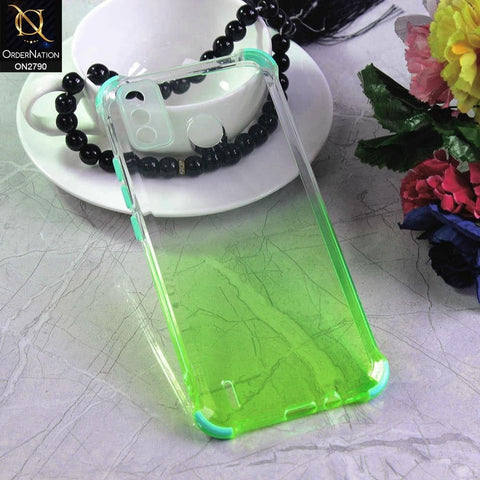 Tecno Spark 6 Go Cover - Light Green - Dual Gradient Semi Transparent Soft Case