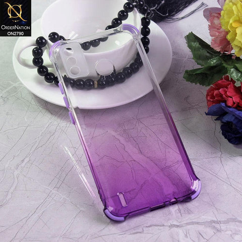 Tecno Spark 6 Go Cover - Purple - Dual Gradient Semi Transparent Soft Case