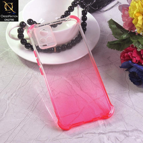 Vivo V20 Cover - Dark Pink - Dual Gradient Semi Transparent Soft Case