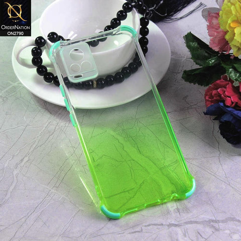 Vivo V20 Cover - Light Green - Dual Gradient Semi Transparent Soft Case