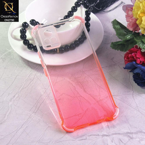 Vivo V20 Cover - Light Pink - Dual Gradient Semi Transparent Soft Case