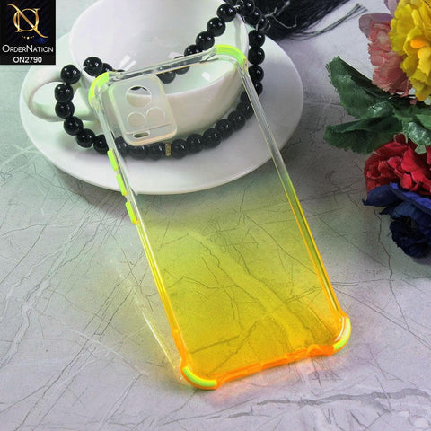 Vivo V20 Cover - Yellow - Dual Gradient Semi Transparent Soft Case