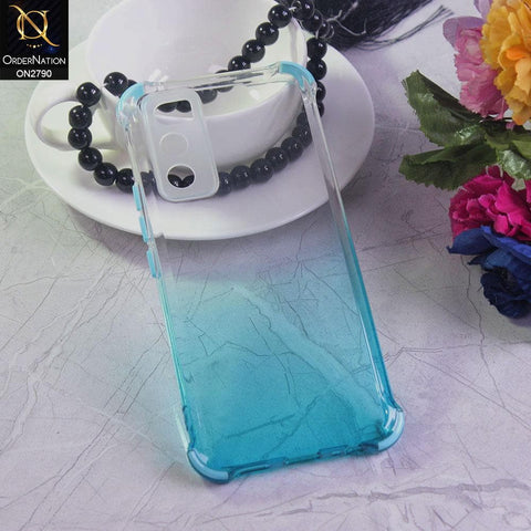 Vivo V20 SE Cover - Cyan - Dual Gradient Semi Transparent Soft Case