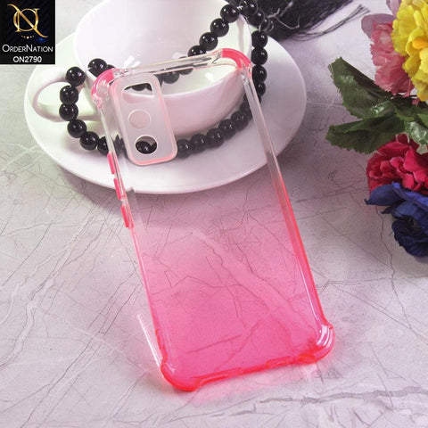 Vivo V20 SE Cover - Dark Pink - Dual Gradient Semi Transparent Soft Case