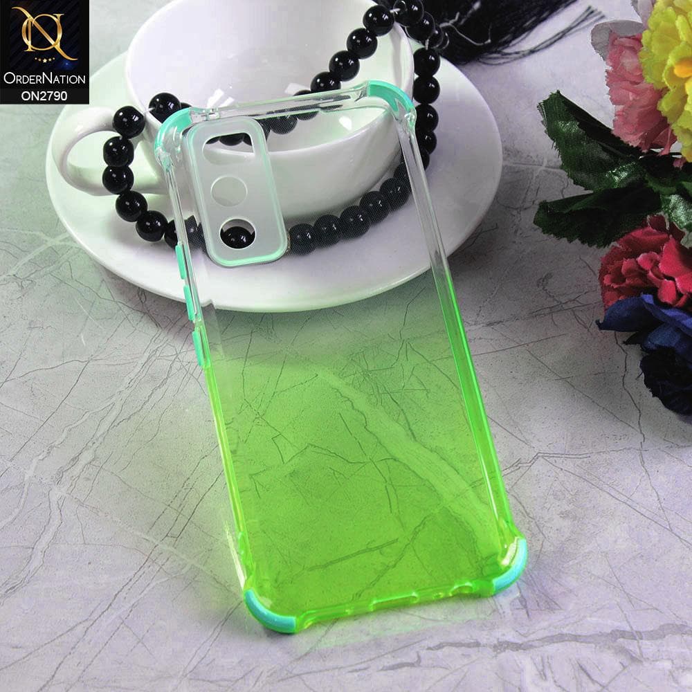 Vivo V20 SE Cover - Light Green - Dual Gradient Semi Transparent Soft Case