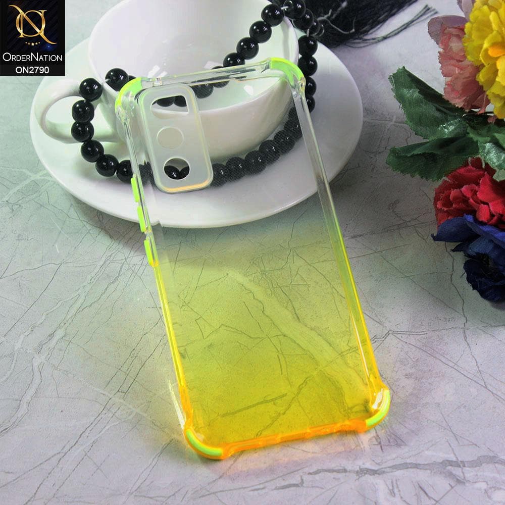 Vivo V20 SE Cover - Yellow - Dual Gradient Semi Transparent Soft Case