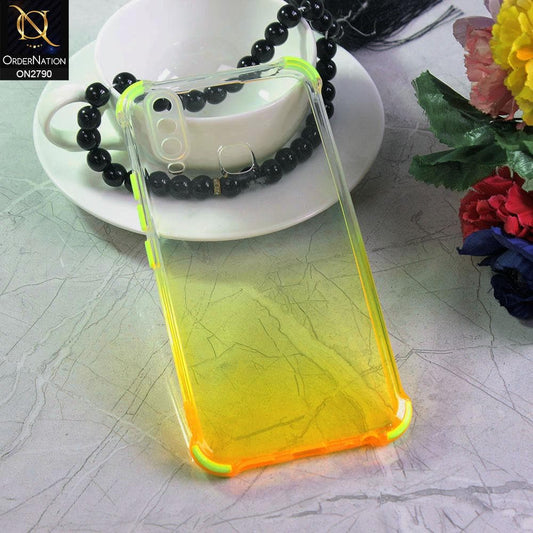 Vivo Y12 Cover - Yellow - Dual Gradient Semi Transparent Soft Case