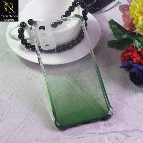 Vivo Y20i Cover - Green - Dual Gradient Semi Transparent Soft Case