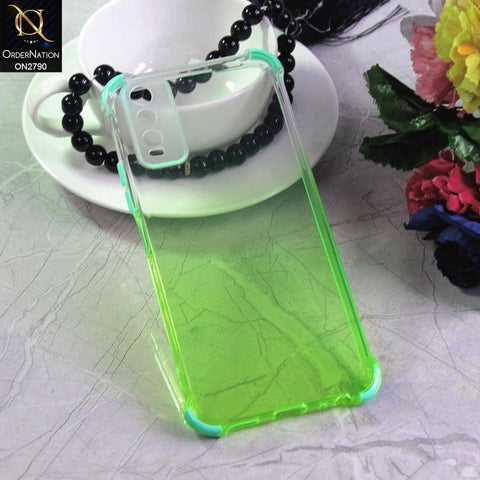 Vivo Y20s Cover - Light Green - Dual Gradient Semi Transparent Soft Case