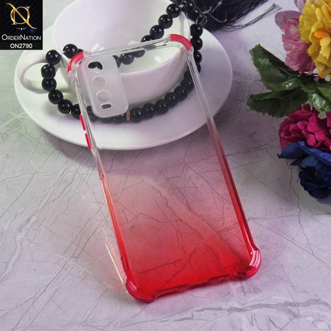 Vivo Y12s Cover - Red - Dual Gradient Semi Transparent Soft Case