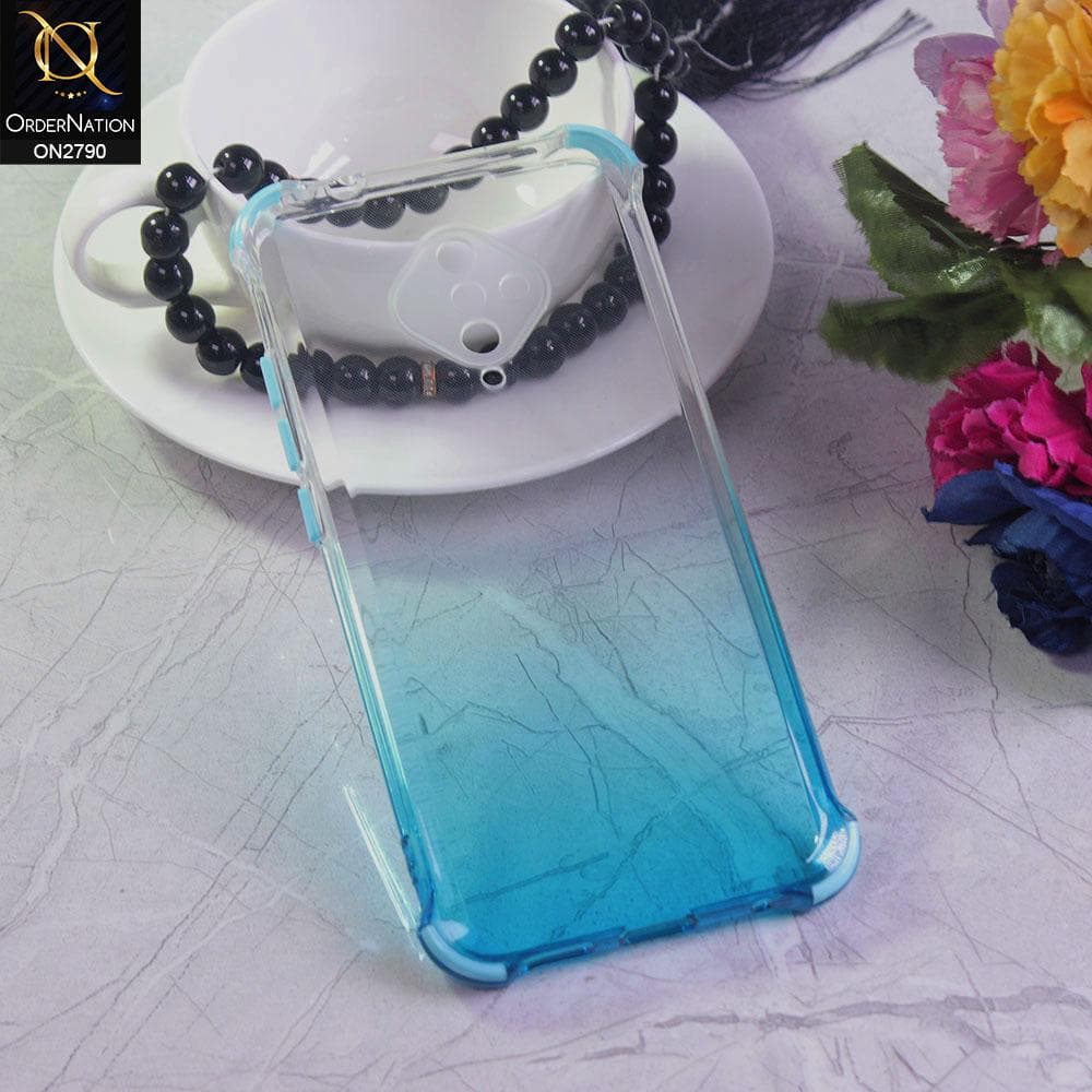 Vivo Y51 Cover - Cyan - Dual Gradient Semi Transparent Soft Case