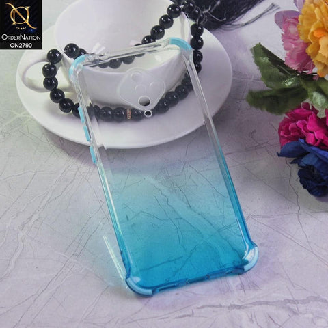Vivo S1 Pro Cover - Cyan - Dual Gradient Semi Transparent Soft Case