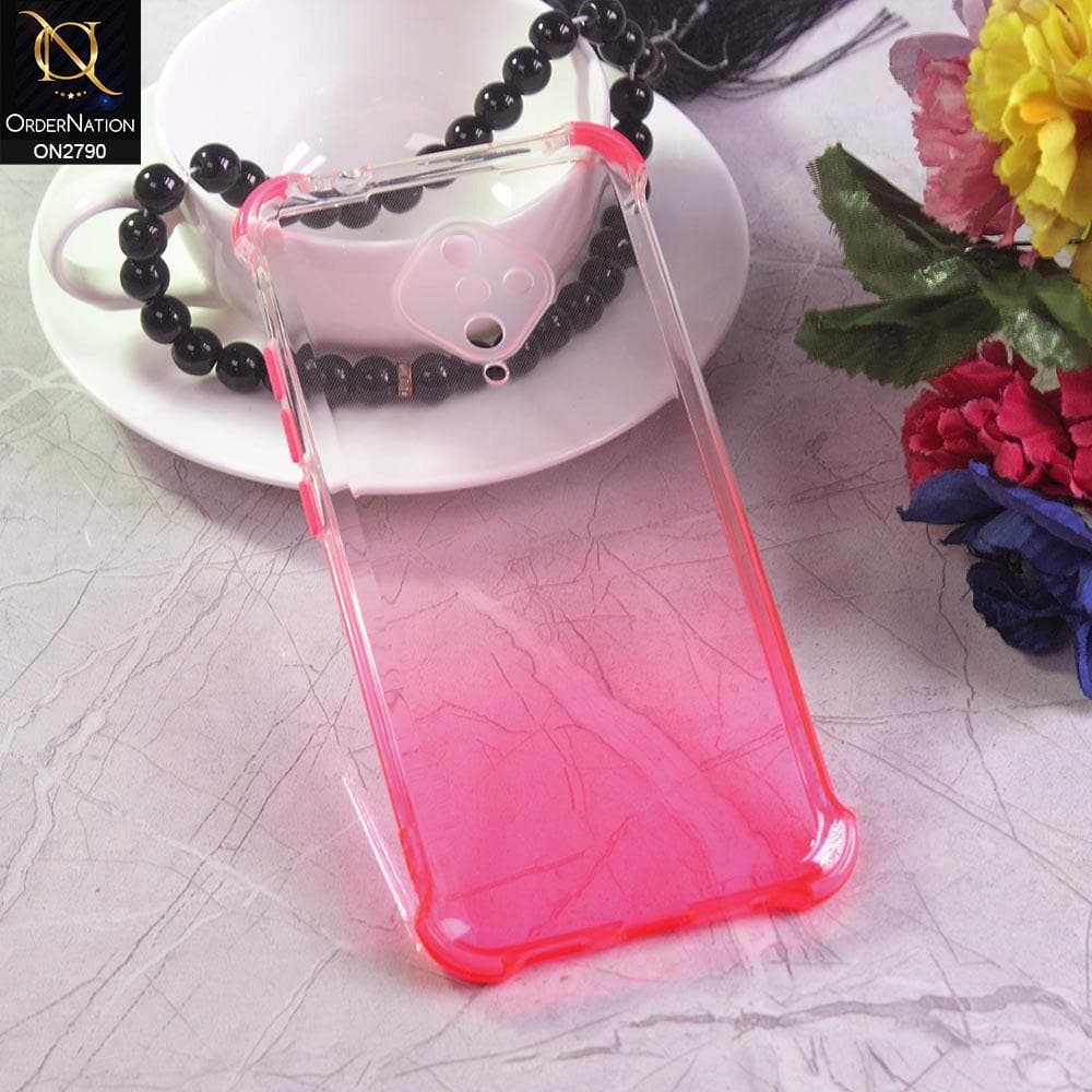 Vivo S1 Pro Cover - Dark Pink - Dual Gradient Semi Transparent Soft Case