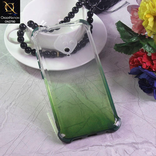 Vivo Y51 Cover - Green - Dual Gradient Semi Transparent Soft Case