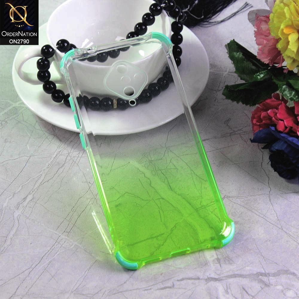 Vivo S1 Pro Cover - Light Green - Dual Gradient Semi Transparent Soft Case