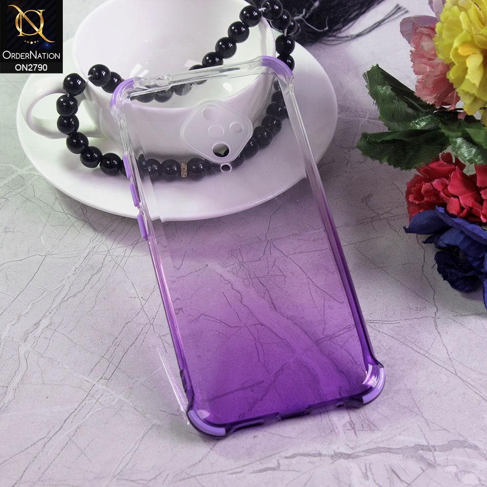 Vivo Y51 Cover - Purple - Dual Gradient Semi Transparent Soft Case
