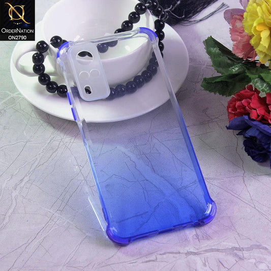 Vivo Y51 (2020 December) Cover - Blue - Dual Gradient Semi Transparent Soft Case