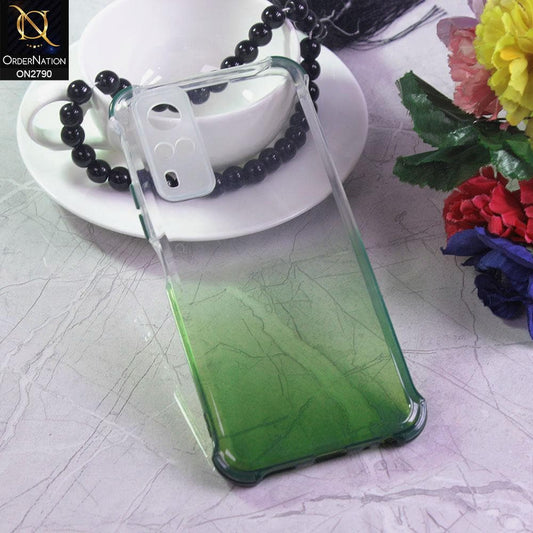 Vivo Y51 (2020 December) Cover - Green - Dual Gradient Semi Transparent Soft Case