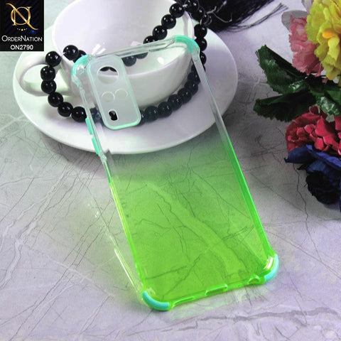Vivo Y31 Cover - Light Green - Dual Gradient Semi Transparent Soft Case