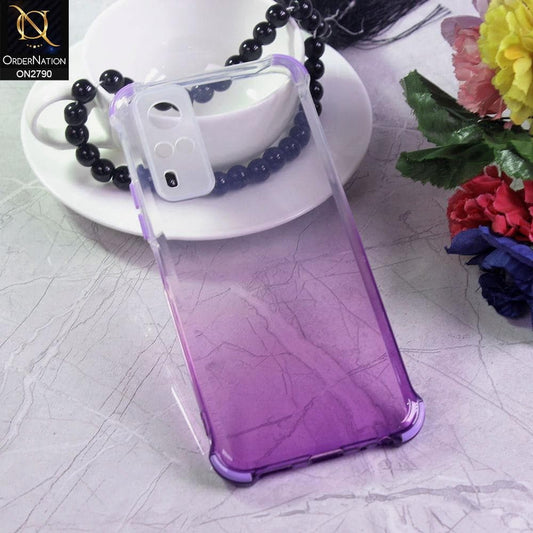 Vivo Y31 Cover - Purple - Dual Gradient Semi Transparent Soft Case