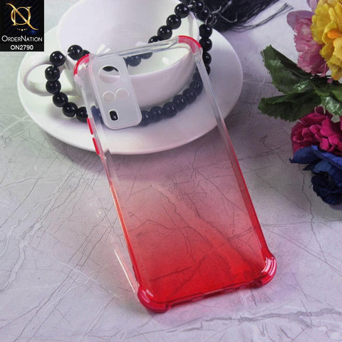 Vivo Y51a Cover - Red - Dual Gradient Semi Transparent Soft Case