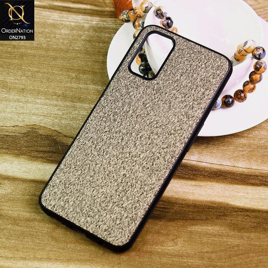 Oppo A92 Cover - Gray -  New Jeans Fabric Texture Leather Soft Case