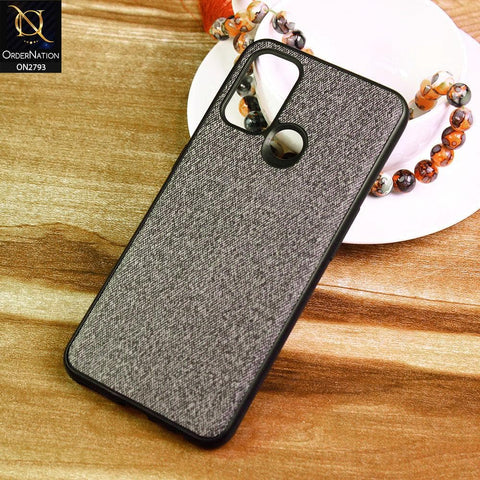 Oppo A53s Cover - Black -  New Jeans Fabric Texture Leather Soft Case
