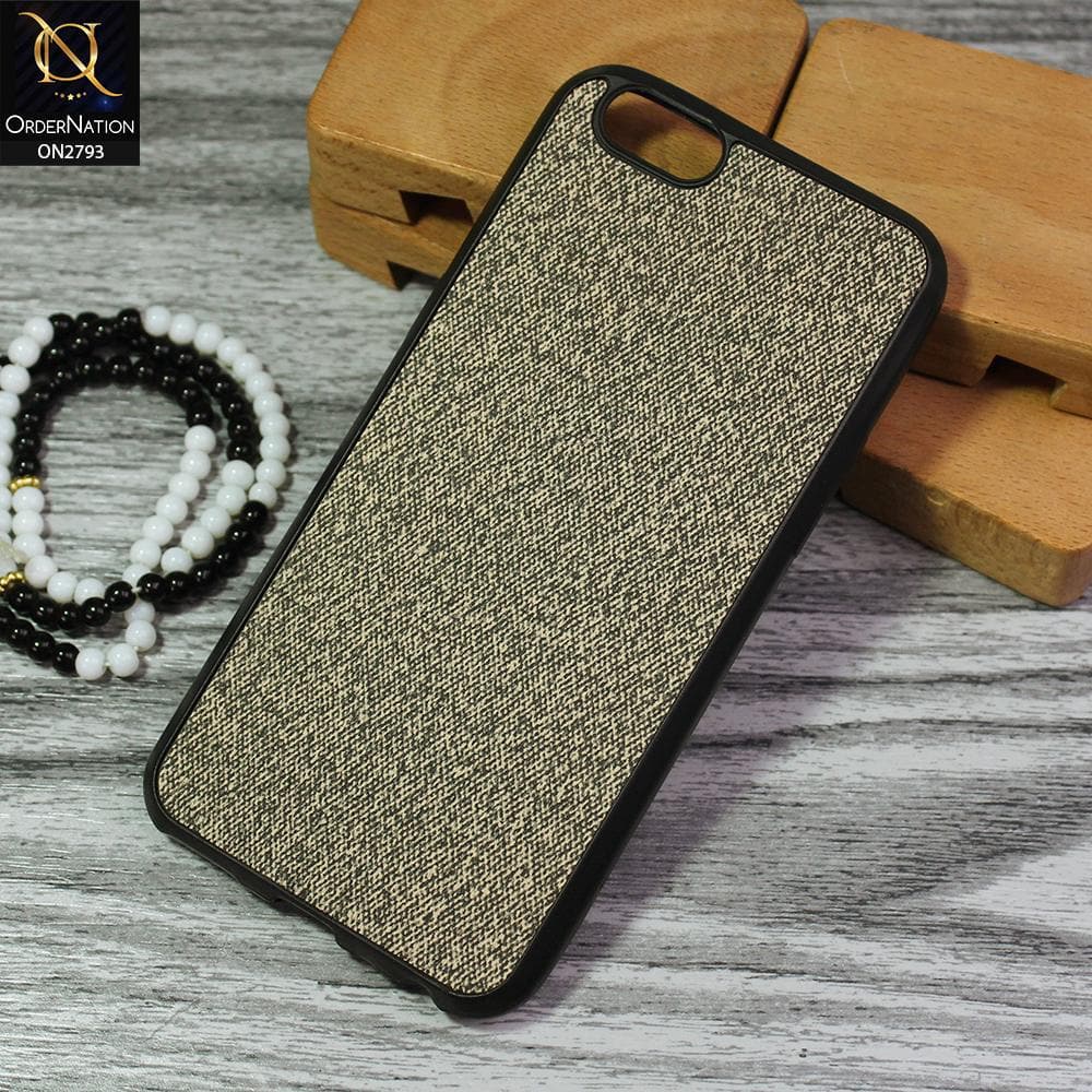 Oppo A57 Cover - Gray - New Jeans Fabric Texture Leather Soft Case