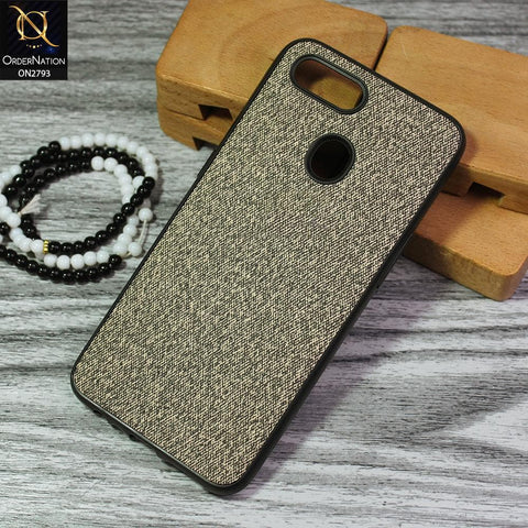 Oppo A12 Cover - Gray - New Jeans Fabric Texture Leather Soft Case