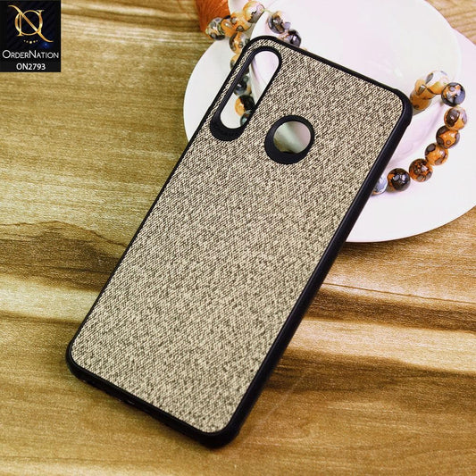Tecno Camon 12 Air Cover - Gray -  New Jeans Fabric Texture Leather Soft Case