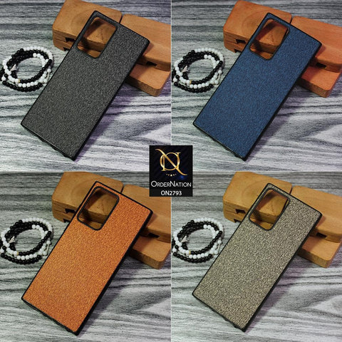 Oppo A57 Cover - Mustard - New Jeans Fabric Texture Leather Soft Case