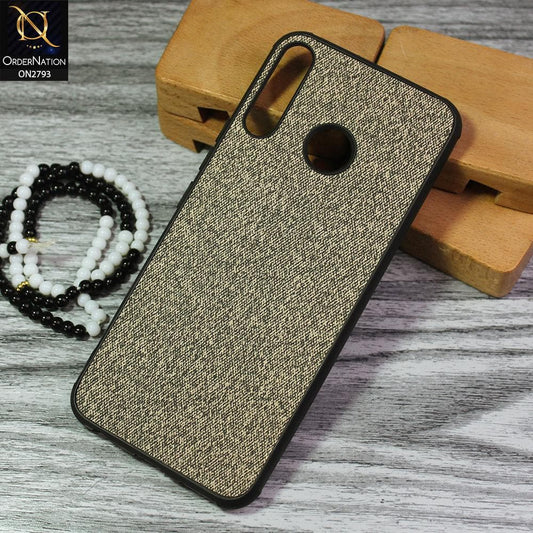 Infinix Hot 8 Cover - Gray - New Jeans Fabric Texture Leather Soft Case