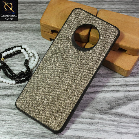 Infinix Note 7 Cover - Gray - New Jeans Fabric Texture Leather Soft Case