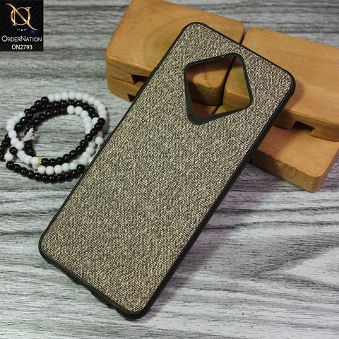 Infinix Zero 8 Cover - Gray - New Jeans Fabric Texture Leather Soft Case