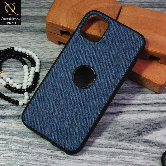 iPhone 11 Cover - Blue - New Jeans Fabric Texture Leather Soft Case