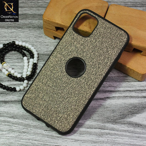 iPhone 11 Cover - Gray - New Jeans Fabric Texture Leather Soft Case