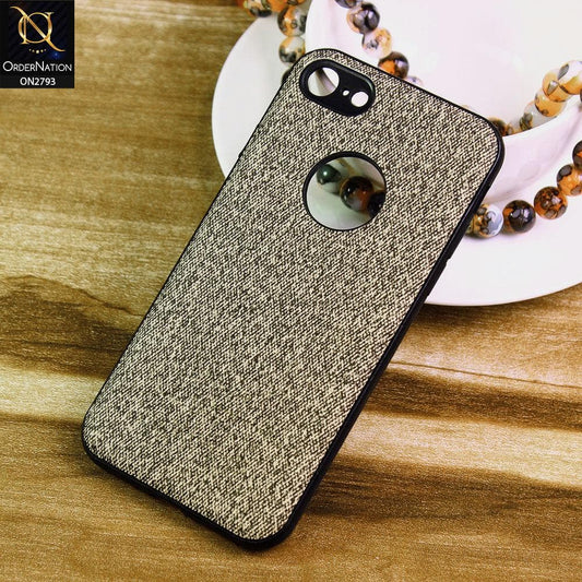 iPhone 8 / 7 Cover - Gray -  New Jeans Fabric Texture Leather Soft Case
