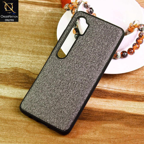 Xiaomi Mi Note 10 Cover - Black -  New Jeans Fabric Texture Leather Soft Case
