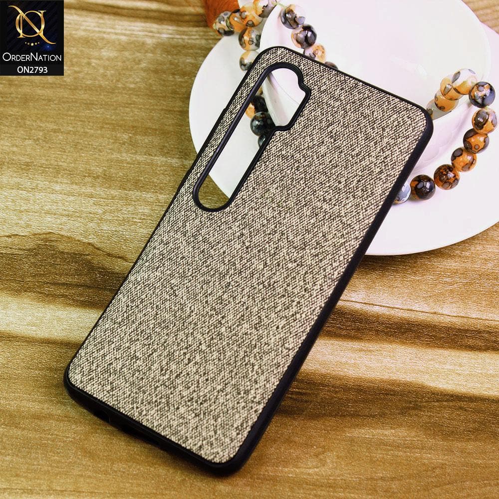 Xiaomi Mi CC9 Pro Cover - Gray -  New Jeans Fabric Texture Leather Soft Case