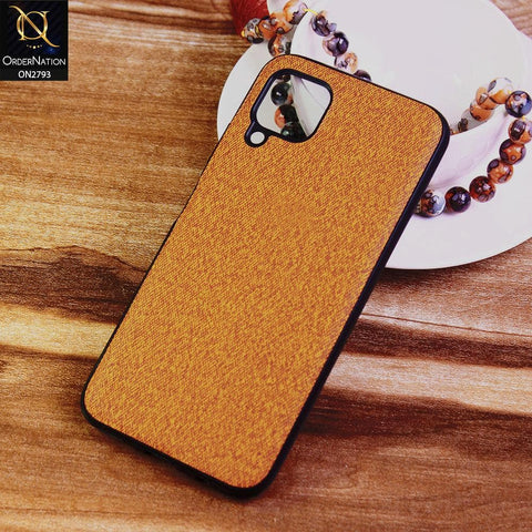Huawei P40 lite Cover - Mustard -  New Jeans Fabric Texture Leather Soft Case