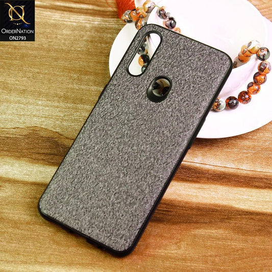 Oppo A8 Cover - Black -  New Jeans Fabric Texture Leather Soft Case