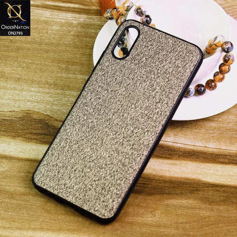 Xiaomi Redmi 9i Cover - Gray -  New Jeans Fabric Texture Leather Soft Case