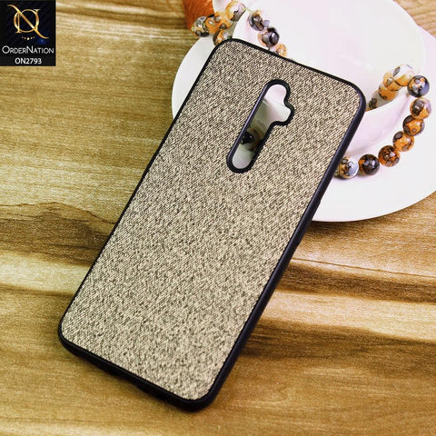 Oppo Reno 2F Cover - Gray -  New Jeans Fabric Texture Leather Soft Case