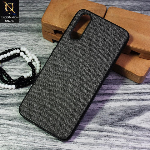 Vivo S1 Cover - Black - New Jeans Fabric Texture Leather Soft Case