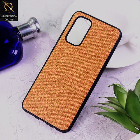Vivo V19 Cover - Mustard - New Jeans Fabric Texture Leather Soft Case